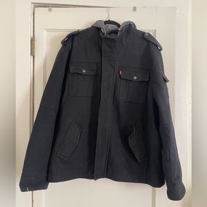 Men’s Levi Cotton Hooded Military Jacket